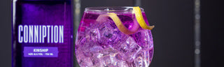 Purple Elderflower Gin and Tonic With Butterfly Pea Flower Gin